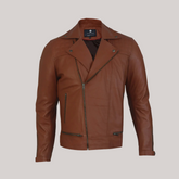 Ironwood Tan Biker Leather Jacket